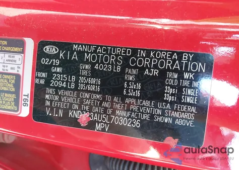 2020 Kia Soul S from USA, damaged, VIN KNDJ23AU5L7030236